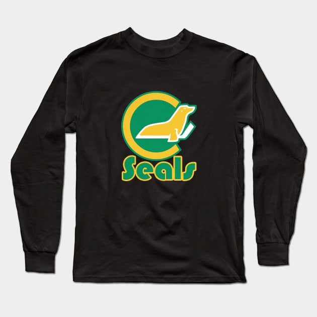 Vintage California Golden Seals Hockey Long Sleeve T-Shirt by LocalZonly